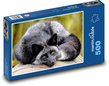 Liška stříbrná - šelma, zvíře Puzzle 500 dílků - 46 x 30 cm