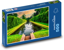 Atrium ogrodu zamkowego - żywopłot, staw Puzzle 500 elementów - 46x30 cm