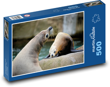 Seelöwen - Wassertiere, Säugetiere Puzzle 500 Teile - 46 x 30 cm