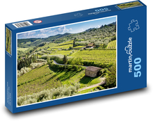 Toskánsko - Itálie, krajina Puzzle 500 dílků - 46 x 30 cm