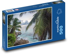 Seychely - moře, palmy Puzzle 500 dílků - 46 x 30 cm