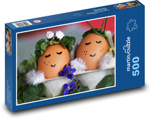 Velikonoční dekorace - vejce, jaro Puzzle 500 dílků - 46 x 30 cm