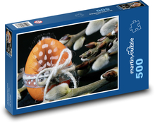 Barevné vejce - velikonoce, vajíčko Puzzle 500 dílků - 46 x 30 cm