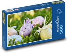 Veľká noc - farebné vajíčko, dekorácie Puzzle 500 dielikov - 46 x 30 cm 