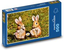 Velkonoční zajíček - dekorace, jaro Puzzle 500 dílků - 46 x 30 cm