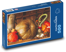 Obří dýně - podzim, sklizeň Puzzle 500 dílků - 46 x 30 cm
