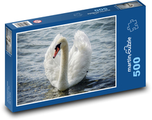 Labuť - biely vták, voda Puzzle 500 dielikov - 46 x 30 cm 