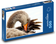 Divoká husa - vodní pták, zvíře  Puzzle 500 - 46x30 cm