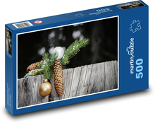 Weihnachten - Zweig, Dekoration Puzzle 500 Teile - 46 x 30 cm