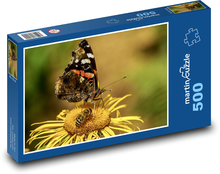 Butterfly - pollination, bee Puzzle of 500 pieces - 46 x 30 cm 