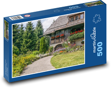 Forest house - historical, garden Puzzle of 500 pieces - 46 x 30 cm 