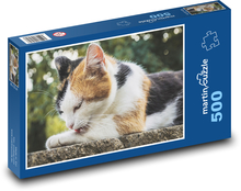 Mačička - domáce zviera, mačiatko Puzzle 500 dielikov - 46 x 30 cm 