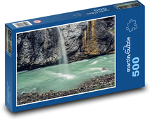 Wasserfall - Felsen, Fluss Puzzle 500 Teile - 46 x 30 cm