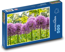 Ornamental onion - purple flower, plant Puzzle of 500 pieces - 46 x 30 cm 