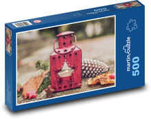 Vianočná lampa - sviečka, vianočný čas Puzzle 500 dielikov - 46 x 30 cm
