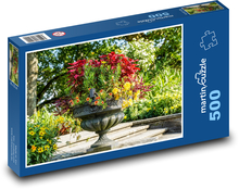 Flowers in the garden - summer, park Puzzle of 500 pieces - 46 x 30 cm 