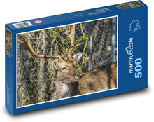 Jelen - lesní zvěř, parohy Puzzle 500 dílků - 46 x 30 cm