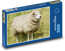 Owce na łące - zwierzęta, przyroda Puzzle 500 elementów - 46x30 cm