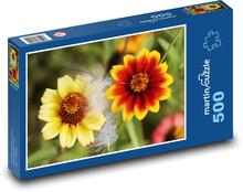 Oranžové kvety - rastlina, záhrada Puzzle 500 dielikov - 46 x 30 cm 