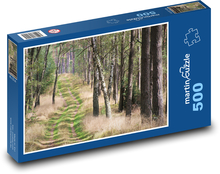 Lesná cesta - chodník, stromy Puzzle 500 dielikov - 46 x 30 cm 