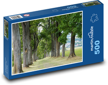Aleja - kolejność drzew, droga Puzzle 500 elementów - 46x30 cm