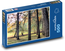 Les - stromy, lesní cesta Puzzle 500 dílků - 46 x 30 cm