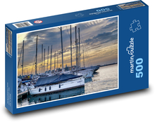 Yachts at sea - boats, port Puzzle of 500 pieces - 46 x 30 cm 