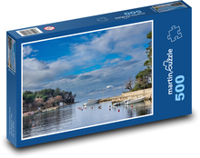 Krajobraz przybrzeżny - łodzie, jachty Puzzle 500 elementów - 46x30 cm