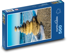 Piesočná pláž - skaly, relax Puzzle 500 dielikov - 46 x 30 cm 
