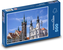 Klatovy - kostol, Česká republika Puzzle 500 dielikov - 46 x 30 cm 