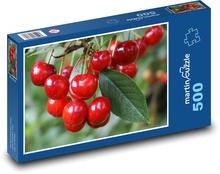 Červená čerešňa - ovocie, zrelé Puzzle 500 dielikov - 46 x 30 cm 