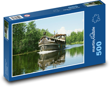 Loď - jezero, plavba Puzzle 500 dílků - 46 x 30 cm