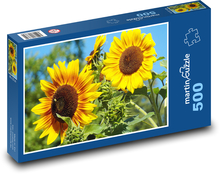 Sonnenblumen - gelbe Blumen, Sommer Puzzle 500 Teile - 46 x 30 cm