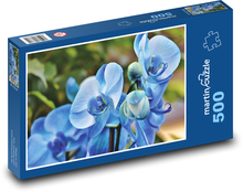 Modrá orchidej - květina, rostlina Puzzle 500 dílků - 46 x 30 cm