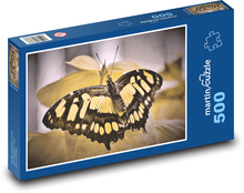 Butterfly - exotic flower, insect Puzzle of 500 pieces - 46 x 30 cm 