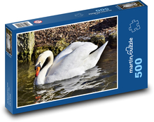 Labuť - vodný vták, zviera Puzzle 500 dielikov - 46 x 30 cm 