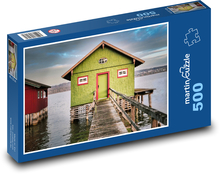 See - Flussufer, Haus Puzzle 500 Teile - 46 x 30 cm