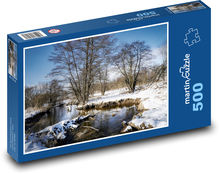 Tree - snow, lake Puzzle of 500 pieces - 46 x 30 cm 