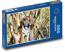 Tiger - big cat, wild Puzzle of 500 pieces - 46 x 30 cm 