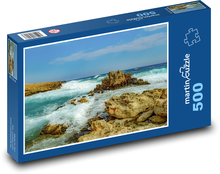 Skalnaté pobřeží - moře, oceán Puzzle 500 dílků - 46 x 30 cm