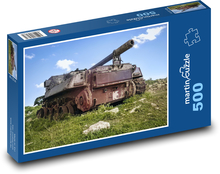 Rezavý tank - opuštěný, armáda Puzzle 500 dílků - 46 x 30 cm