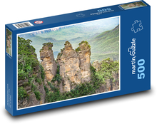 Tři sestry - Modré hory, Austrále Puzzle 500 dílků - 46 x 30 cm