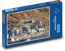 Zebra - Savanne, Afrika Puzzle 500 Teile - 46 x 30 cm