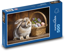Velikonoční zajíček - vajíčka, králík Puzzle 500 dílků - 46 x 30 cm