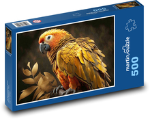 Papoušek - pták, zvíře Puzzle 500 dílků - 46 x 30 cm