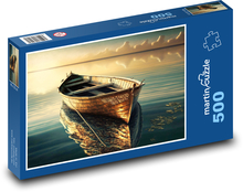 Łódź - łódź, morze Puzzle 500 elementów - 46x30 cm