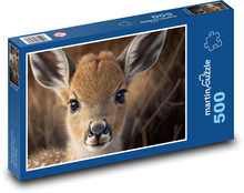 Deer - colossus, cub Puzzle of 500 pieces - 46 x 30 cm 
