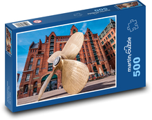 Hamburg - Nemecko, budova Puzzle 500 dielikov - 46 x 30 cm 