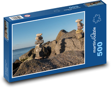 Pobřeží - moře, kameny Puzzle 500 dílků - 46 x 30 cm