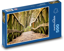 Holzbrücke - Straße, Park Puzzle 500 Teile - 46 x 30 cm